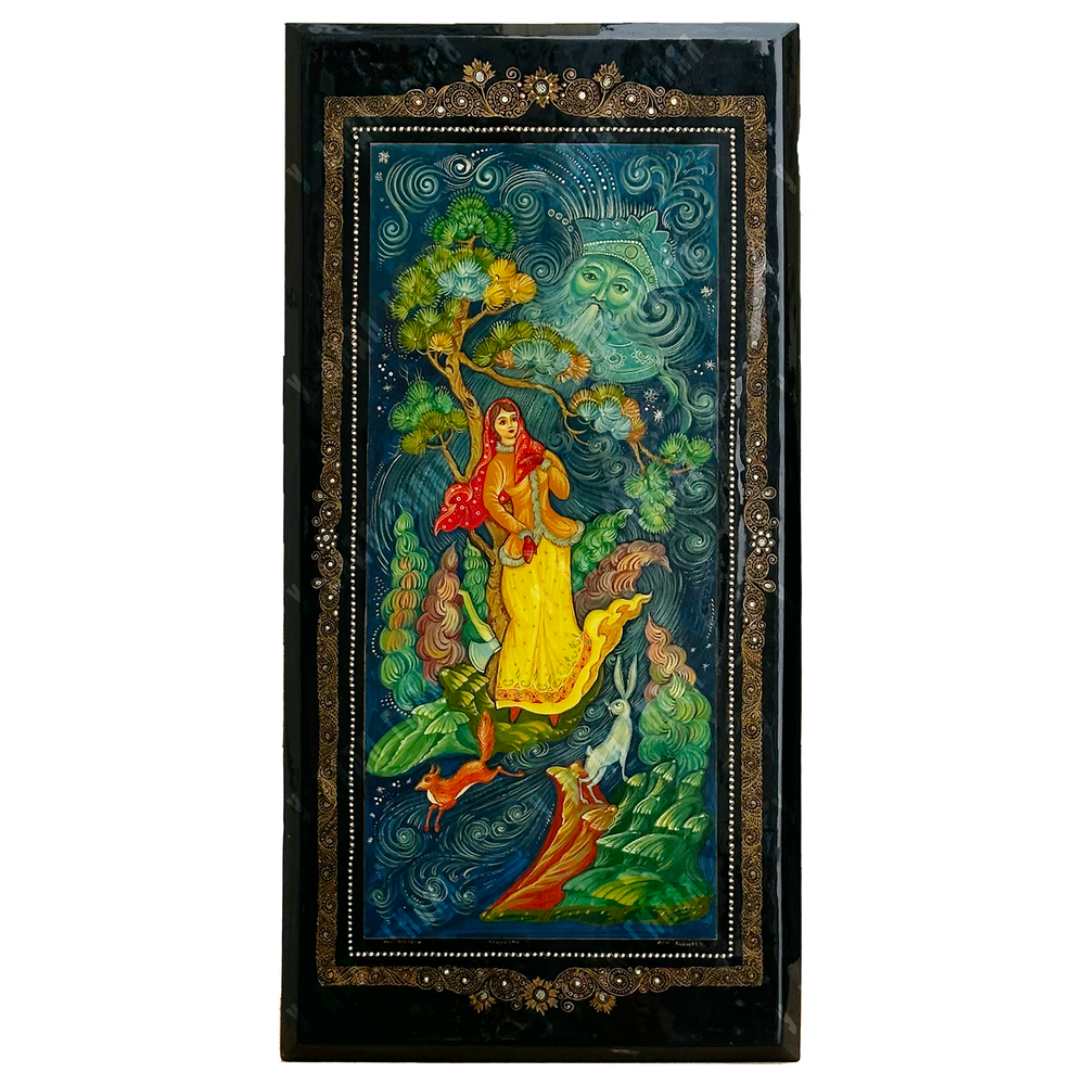 Лаковая миниатюра "Морозко". Исп.: Кайшев В. п. Мстёра. 1970-е