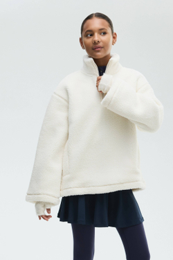 H&M Плюшевый толстовка, белый