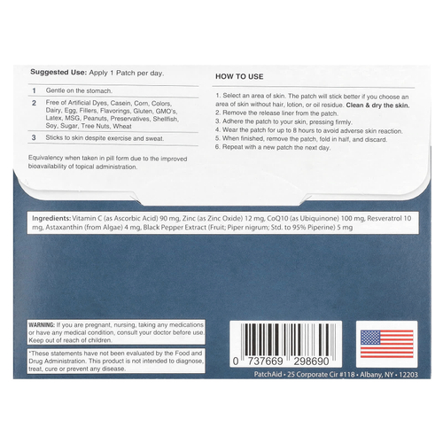 PatchAid, CoQ10 Plus, 30 штук