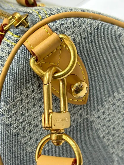 Сумка Louis Vuitton Speedy с плечевым ремнём синий
