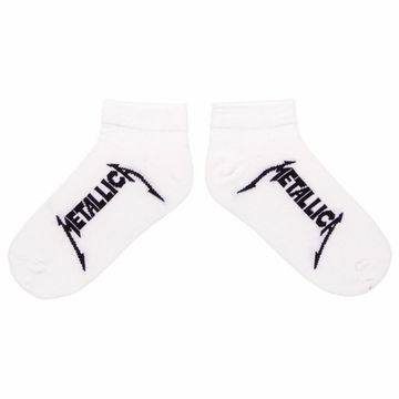 Носки Metallica белые короткие (1194)