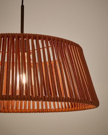 Потолочный абажур Aldet из терракотового веревочного шнура Ø46 см
