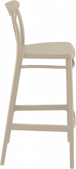 Стул пластиковый барный Siesta Contract Cross Bar 75, бежевый