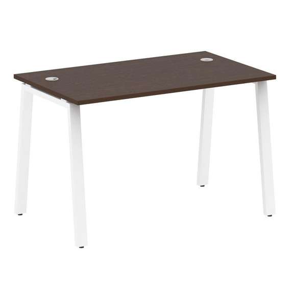 Metal System Стол письменный на А-образном м/к БА.СП-2 Венге Цаво/Металл Белый 1200*720*750