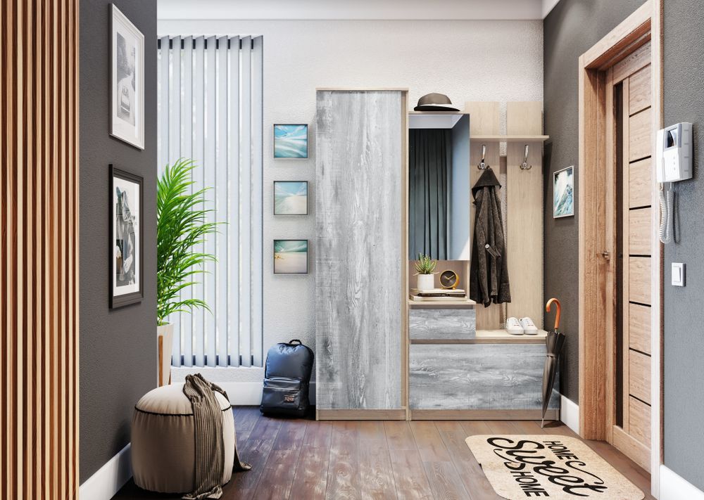 Тумба с зеркалом "Трио" (пикар/бетон пайн темный), ЛДСП, Велес