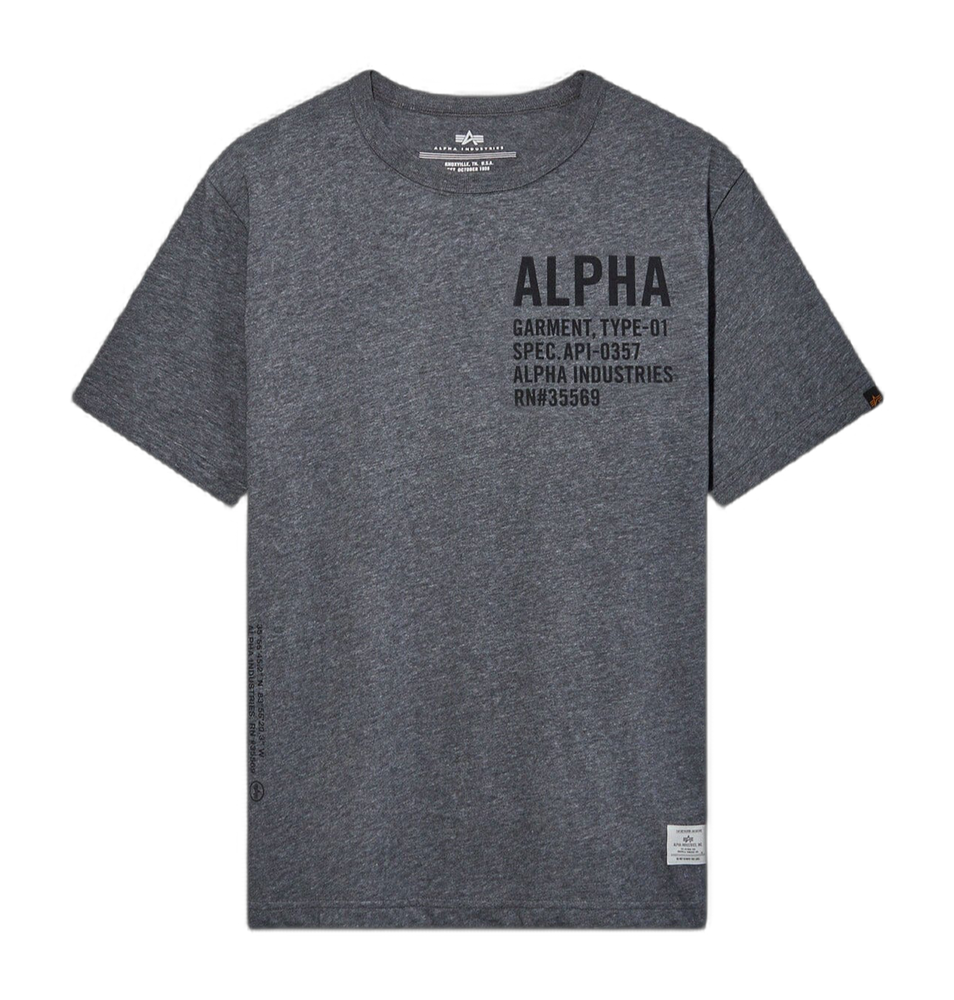 Футболка Alpha Industries Alpha Graphic Tee Dark Charcoal