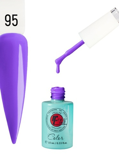 CreaLine Гель-лак UV тон 095 Сине-фиолетовый 10 мл