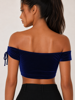 Colette Top, Blue Velvet