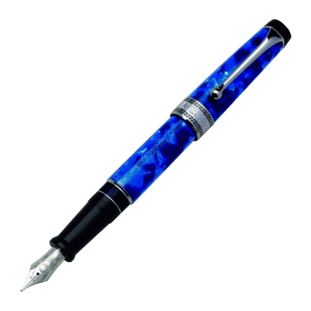 Перьевая ручка Aurora Optima Auroloide Blue CT, перо - M, в подарочной коробке