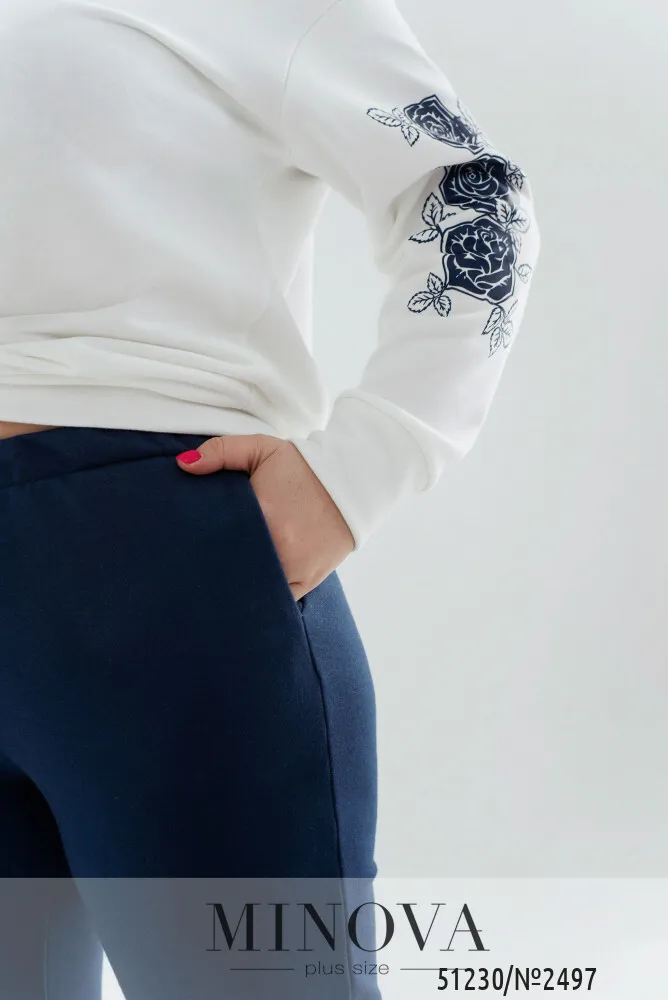 Костюм 2497-молочный-синий Minova