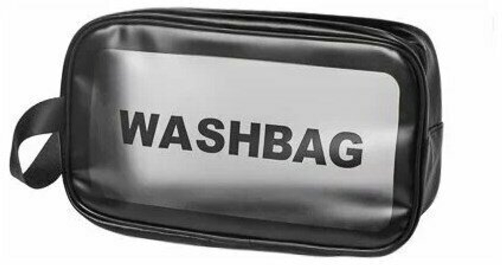 Косметичка водонепроницаемая Washbag сумка с ручкой органайзер косметичка для бассейна душа роддома, черная 26*10*15см