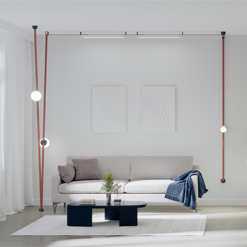 DK5576-WH Cветильник для трека-ремня Belty, серия Linear, со светодиодом, L642*W40*H45мм, 48V DC, 24W, RA90, 120°, 4000K, IP20, белый, алюминий