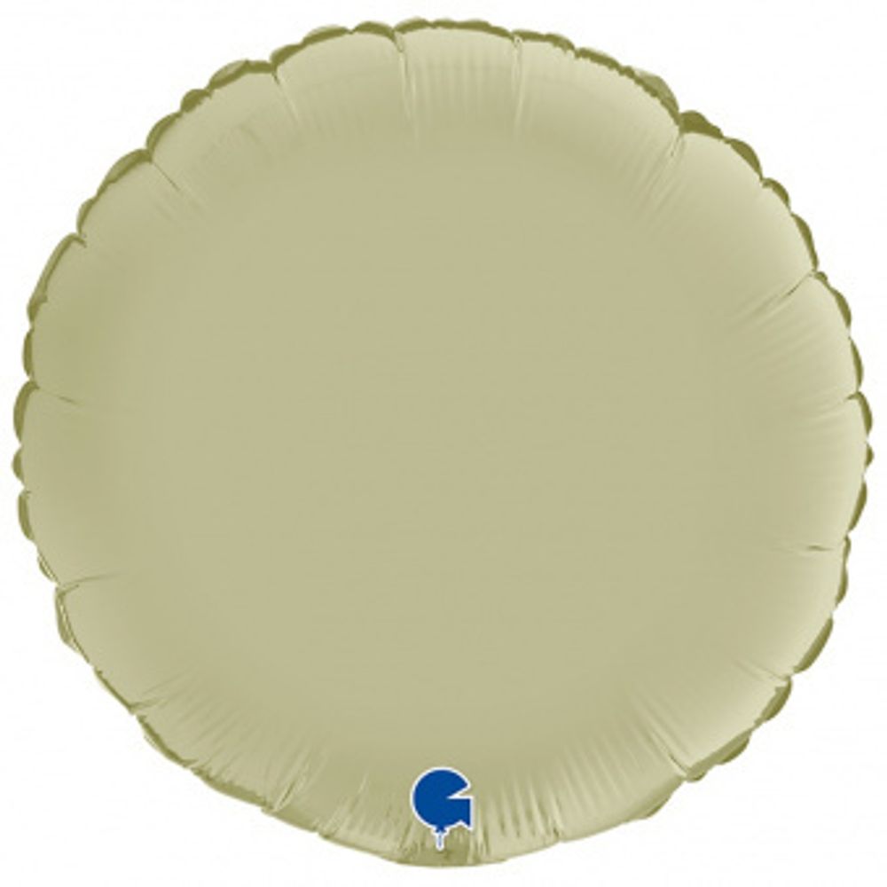 G Шар круг 18" / 45 см сатин оливковый / Olive Greenl (БГ-15)
