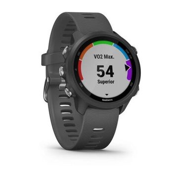 Garmin Forerunner 245 чёрный с серым ремешком беговые смарт-часы с GPS (010-02120-10)