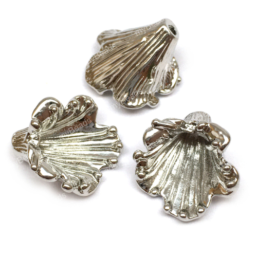 Шапочки для бусин "Колокольчик" 14х14 мм, родий