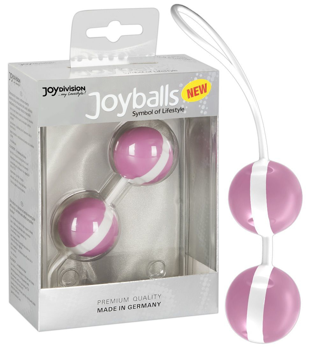 Нежно-розовые вагинальные шарики Joyballs Bicolored