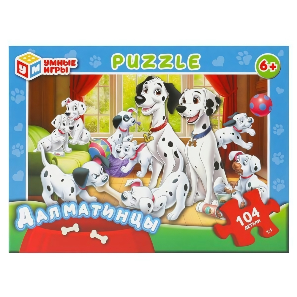 Пазл 104эл. "Далматинцы" коробка 4660254456150 (Умные игры)