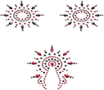 Набор наклеек из красных и черных страз Petits Joujoux Gloria (Цвет: красный с черным)