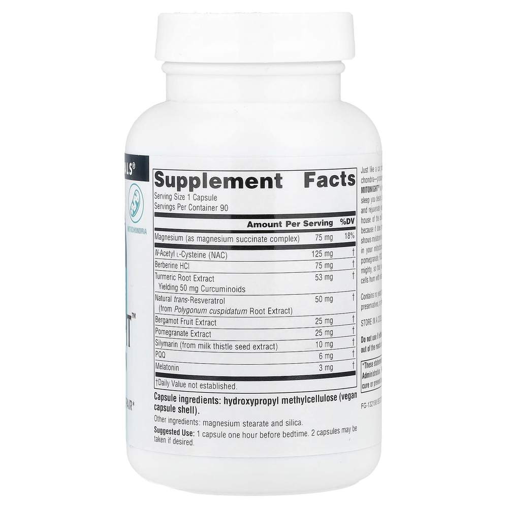 Source Naturals, MitoNight™ с мелатонином, 90 капсул