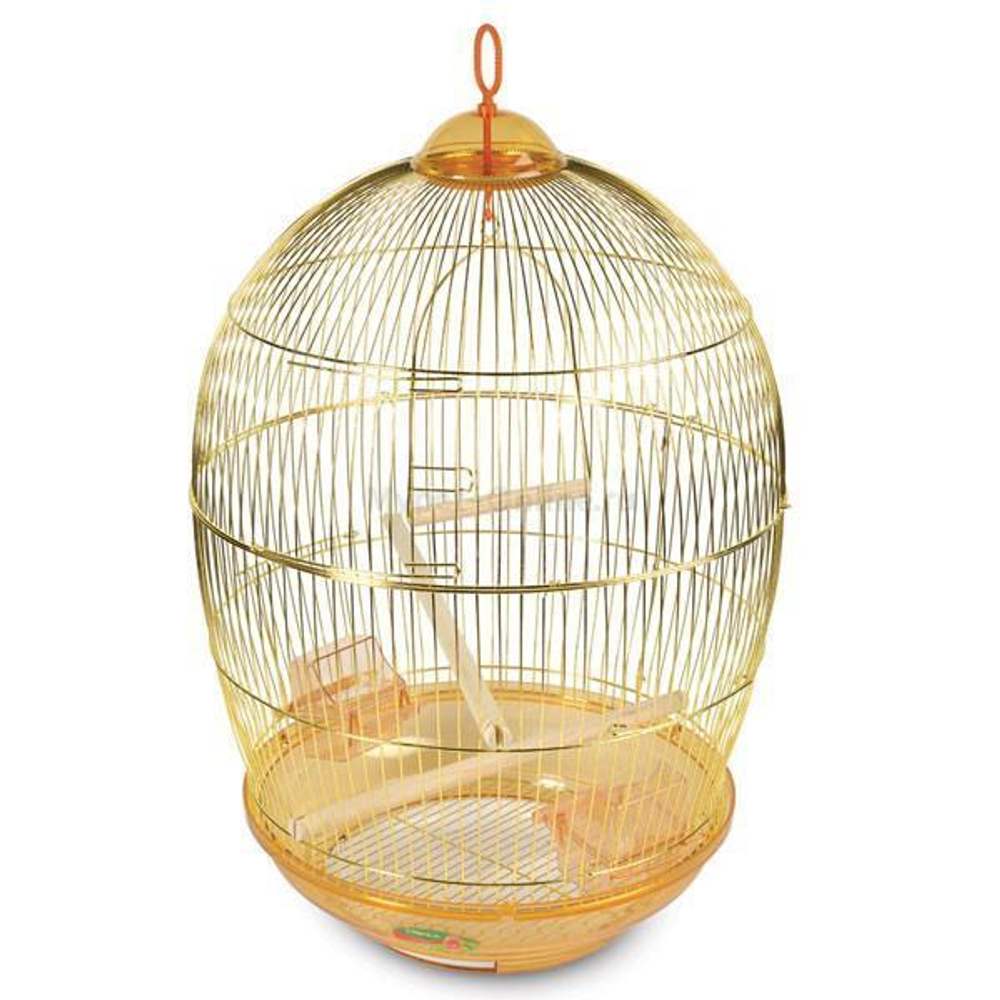 Клетка 480G для птиц круглая, золото, d480*765мм, Triol