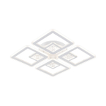 Потолочный светодиодный светильник 120Вт, 9040лм, 3000-6000K, Ra>80, плавная регулировка мощности, изменение цветовой температуры, пульт, металл/акрил/стекло, белый/прозрачный