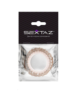 Эрекционное кольцо с бежевыми «ресничками»