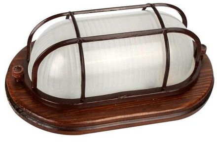 Светильник НБП 04-60-0022 УХЛ4 "Решетка" 230В 60Вт 1401D овал орех Camelion 14093