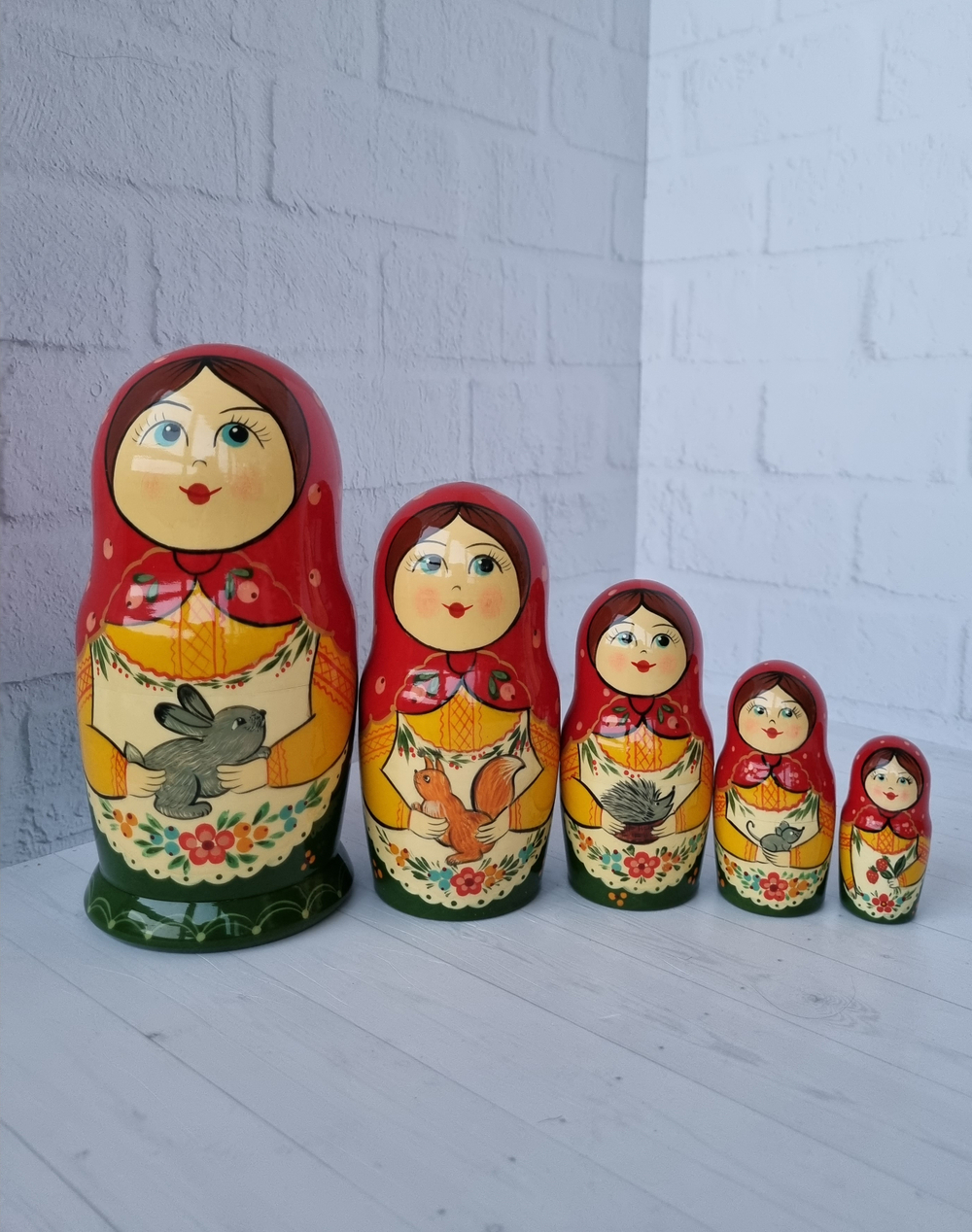 Матрешка с зайчиком 5 мест