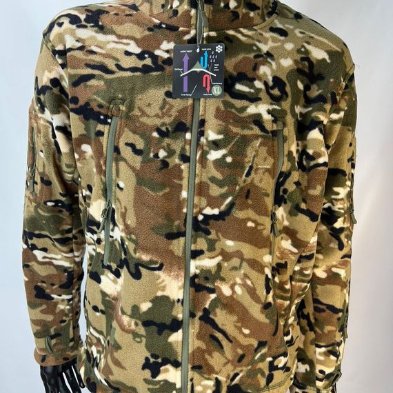 Флисовая военная зимняя кофта толстая «Shark Skin», мультикам