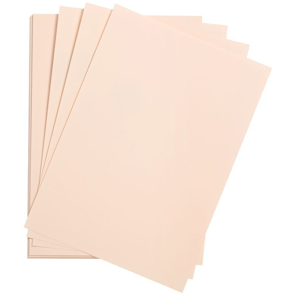 Цветная бумага 500*650мм., Clairefontaine "Etival color", 24л., 160г/м2, бледно-розовый, легкое зерно, хлопок