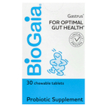 BioGaia, Gastrus® для оптимального здоровья кишечника, мята и мандарин, 30 жевательных таблеток