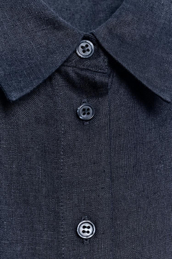 ZARA РУБАШКА ИЗ 100% ЛЬНА — ZW COLLECTION, МОРСКОЙ СИНИЙ