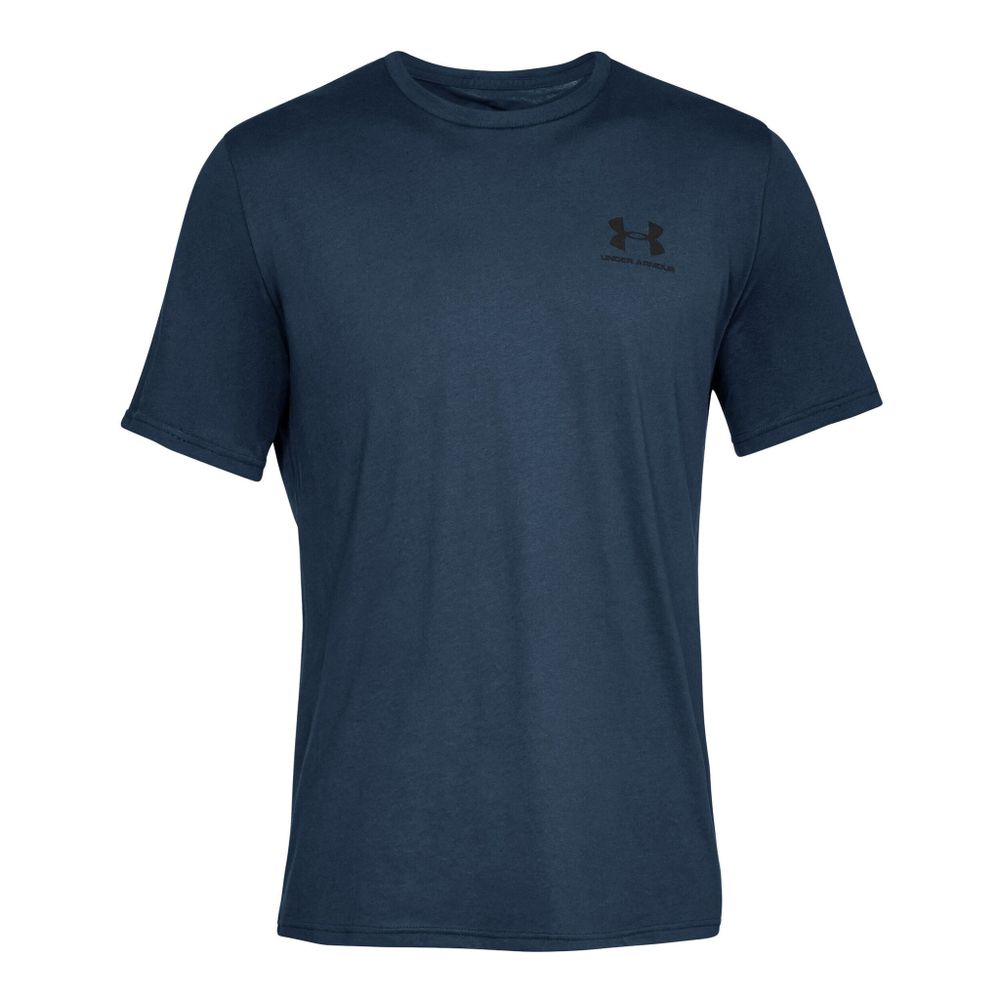 Мужское теннисное поло Under Armour Sportstyle Left Chest T-Shirt Men - Dark Blue, Black