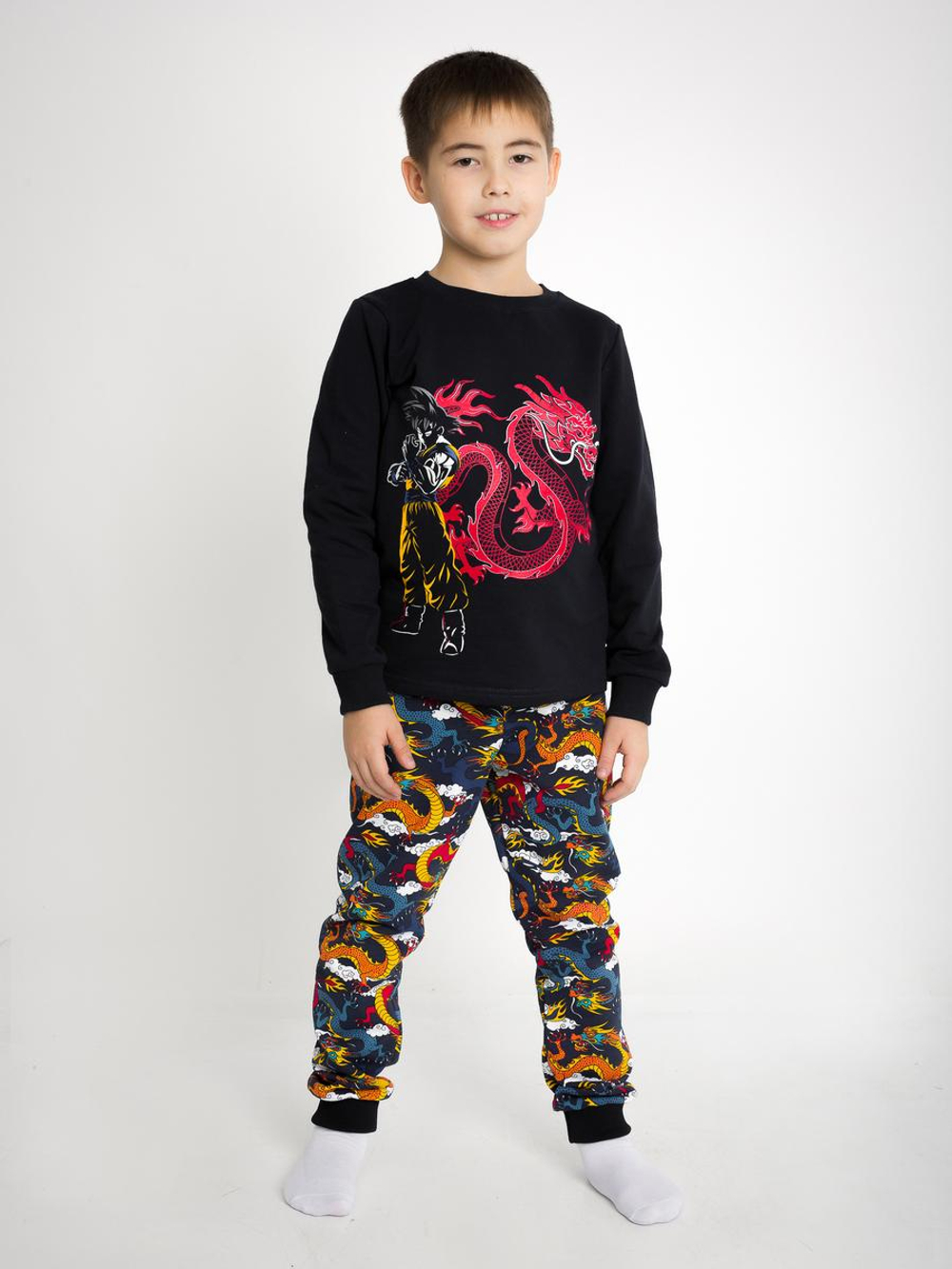 Пижама д/мальчика "Пижамный-1" ПЖ-95/1, р.122 тёмно-синий (Ивашка)