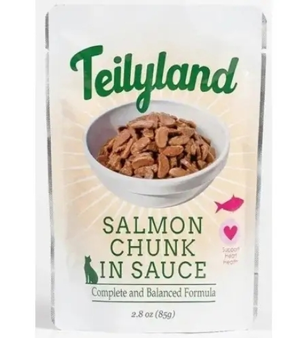 Teilyland Паучи для кошек Лосось в соусе, 85гр