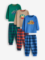 Пижама для мальчика Next K98-565, 3 шт., Синий, Зеленый, Бежевый