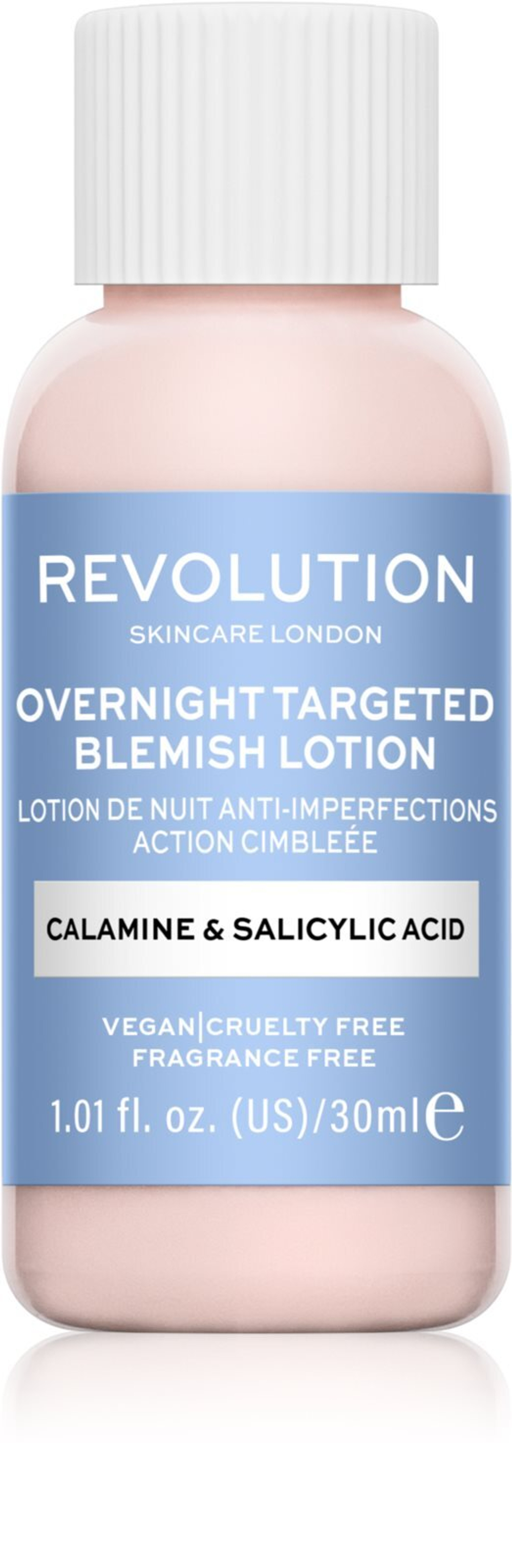 Revolution Skincare Blemish Calamine & Salicylic Acid - ночной уход за пятнами от прыщей /   30  ml  / GTIN 5057566126007