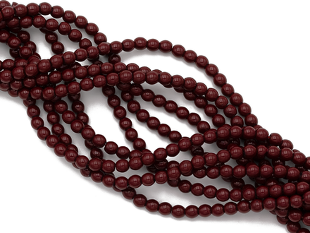 Нить бусин из гематита "Спелая вишня" 4мм, гладкие