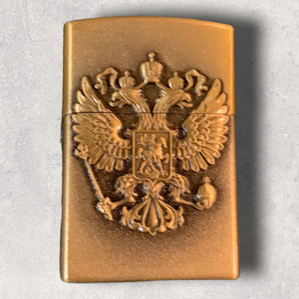 подарочная зажигалка газовая Герб СССР, бронзовый