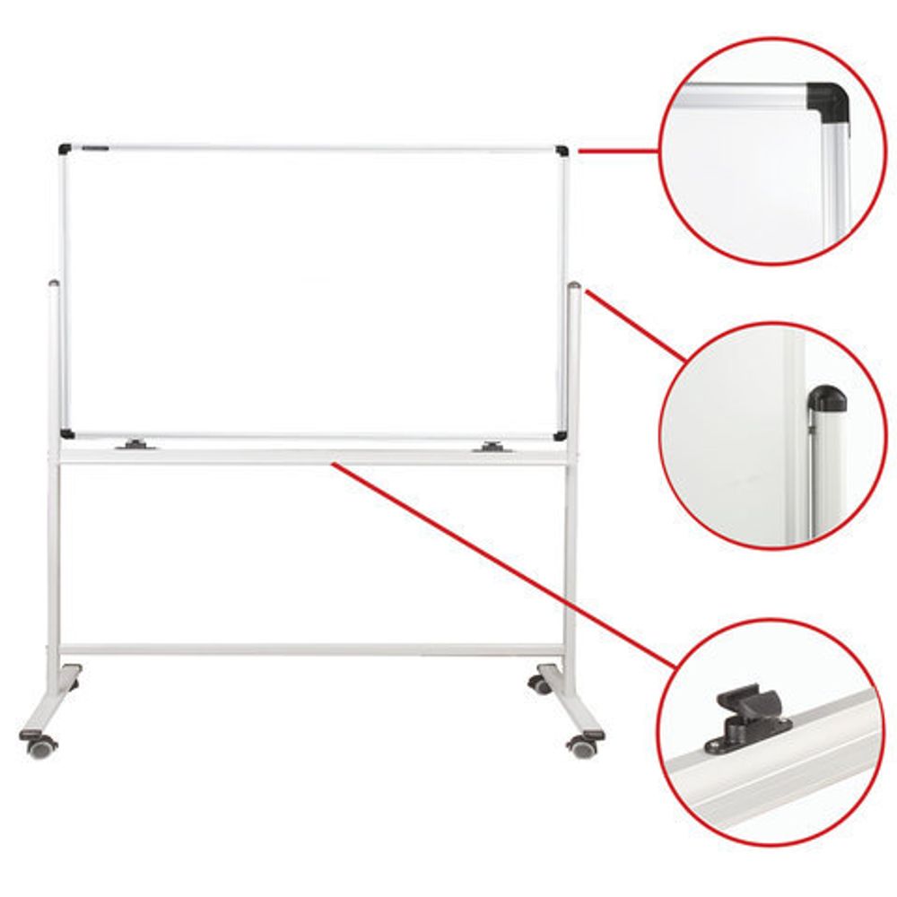 Доска магнитно-маркерная НА СТЕНДЕ 120х180 см, 2-сторонняя, ГАРАНТИЯ 10 ЛЕТ, BRAUBERG Premium, 236927