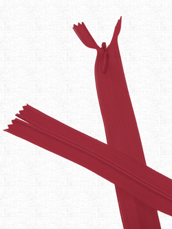 Молния потайная неразъемная, Т3 50 см (нейлон) цвет 519 красный