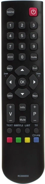 Пульт Универсальный RC2000E02 для Supra Telefunken Erisson FUSION Mystery TCL