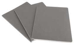 Блокнот Moleskine Cahier XLarge 190х250мм обложка картон 120стр нелинованный серый 3шт (CH323)