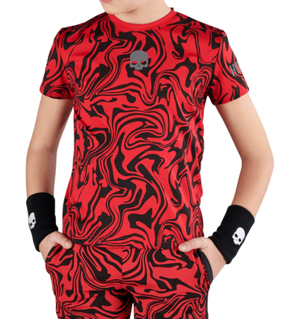 Футболка для мальчика теннисная Hydrogen Chrome Tech T-Shirt - red