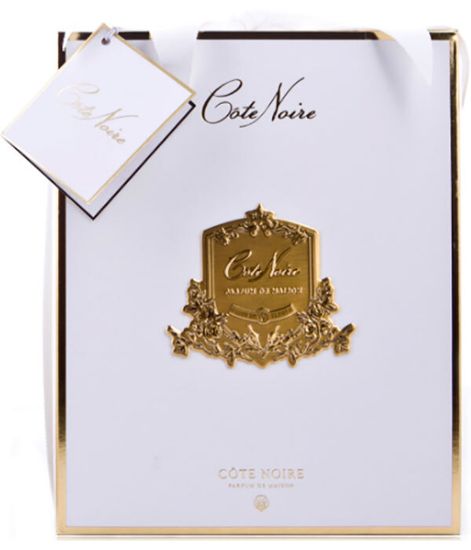 Цветочный чай с жасмином, большая белая свеча Арт-деко с кисточкой, Cote Noire