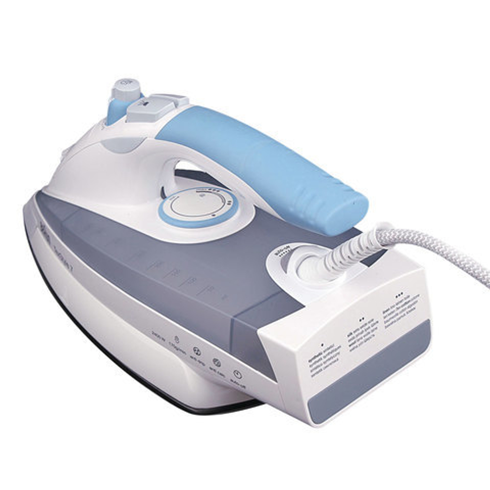 Утюг BRAUN TS765A, 2400 Вт, антипригарное покрытие, автоотключение, самоочистка, антикапля, белый/голубой, TS765EA