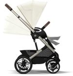 Коляска Cybex Talos S Lux TPE complete Aton S2 Hibiscus Red Base One 4 в 1 Seashell Beige с дождевиками