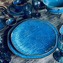 Lenardi 133-300 Круглое блюдо 35,5х2,5см AQUAMARINE в под.уп.(х12)Фарфор