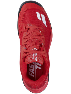 Детские теннисные кроссовки Babolat Jet Mach 3 Junior Clay - cherry tomato/white