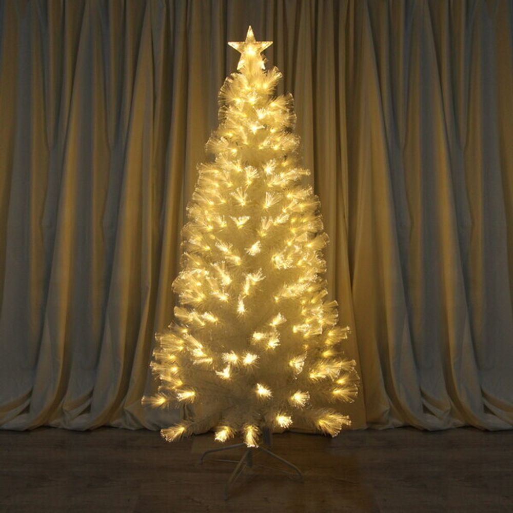 Ёлка светодиодная «Жемчужная» 180 см, ПВХ белый, цвет свечения-Белый/Теплый белый (220 веток) (T2118-180)